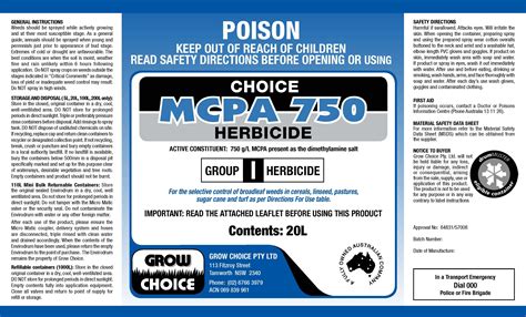 mcpa label herbicide